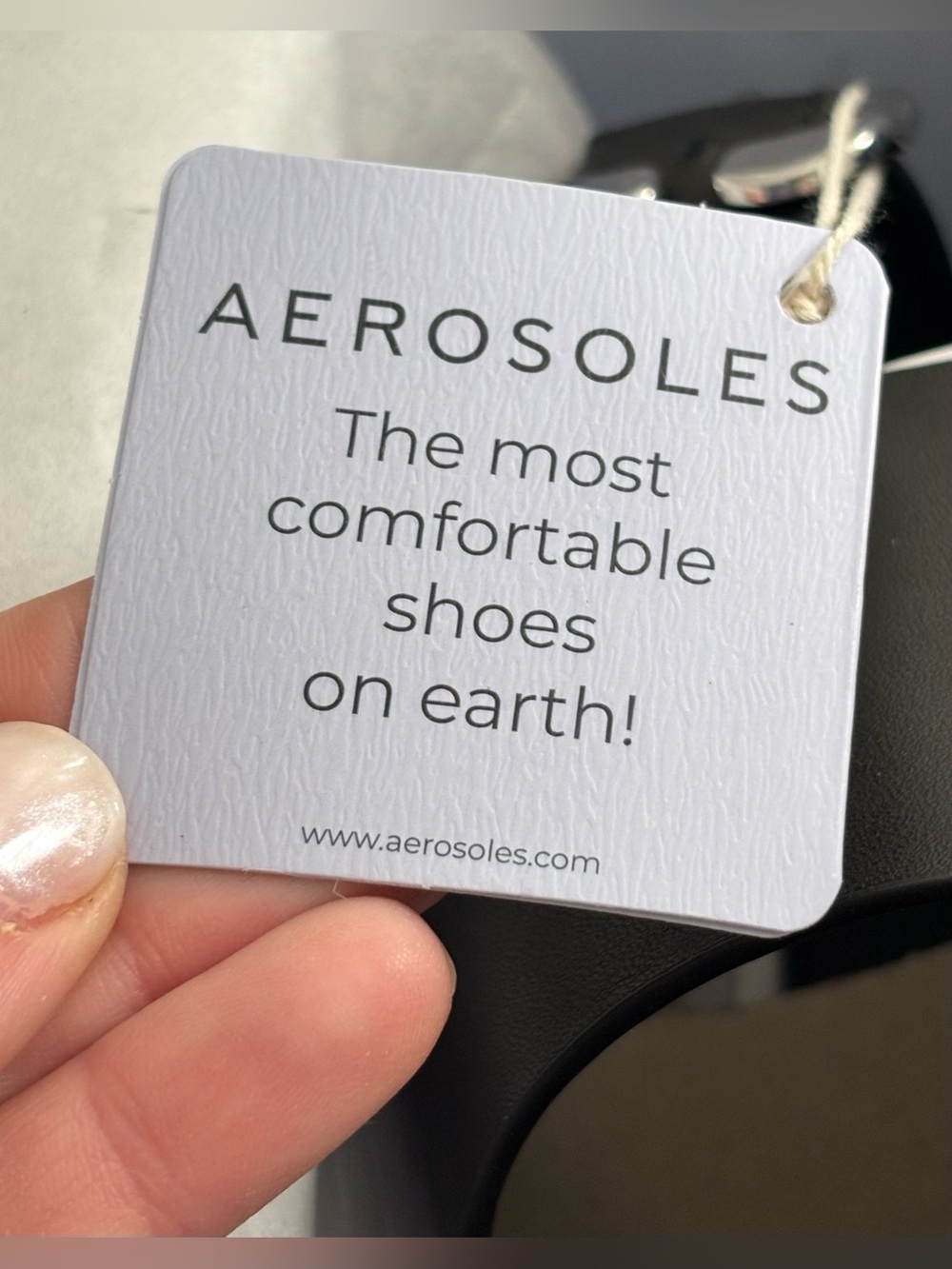 Aerosoles Camera Platform Sandals Black Leather Size 7M NEW In Box - Picture 9 of 10